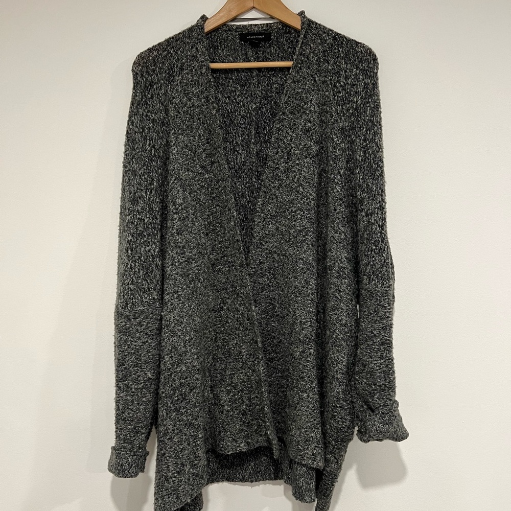 Atmosphere Gray Chunky Knit Cardigan Sweater